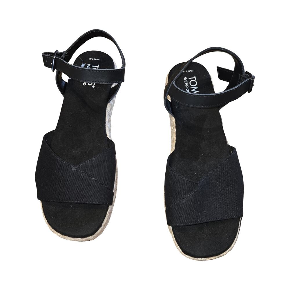 Toms Abby Flatform Espadrille Sandal Size: 7.5W‎